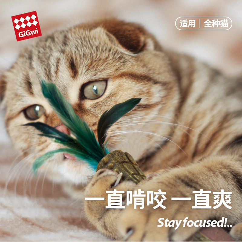 gigwi贵为猫玩咪具磨牙磨爪猫草