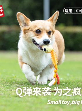 GiGwi贵为Q仔萌狗狗玩具毛绒橡胶玩具发声仿真磨牙耐咬宠物玩具