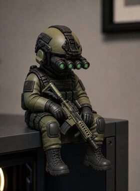 跨境新款Tactical Mini Soldier Figurine战术迷你战士雕像树脂摆
