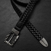 窄款 ERD忧郁 富二代玫瑰花朋克摇滚手工编织皮带