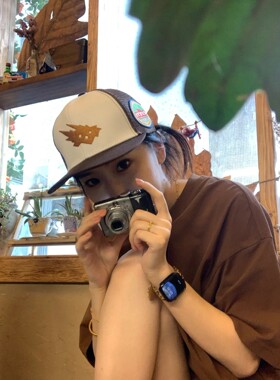 TRAVIS SCOTT CACTI TRUCKER HAT复古货车司机帽TS棒球帽棕色美潮