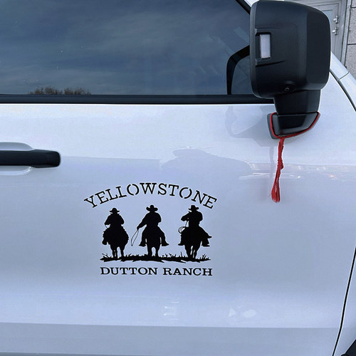 黄石Yellowstone达顿Dutton牛仔牧场美剧迷车门贴纸美式风格车贴