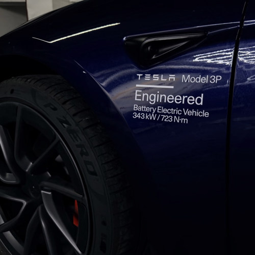 特斯拉北欧极简风参数贴纸Model3P Engineered车身装饰贴纸可定制