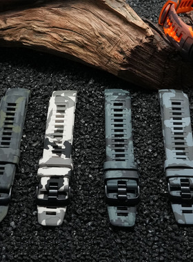 适配Garmin佳明Instinct系列 Esports/2 Solar硅胶迷彩快拆表带