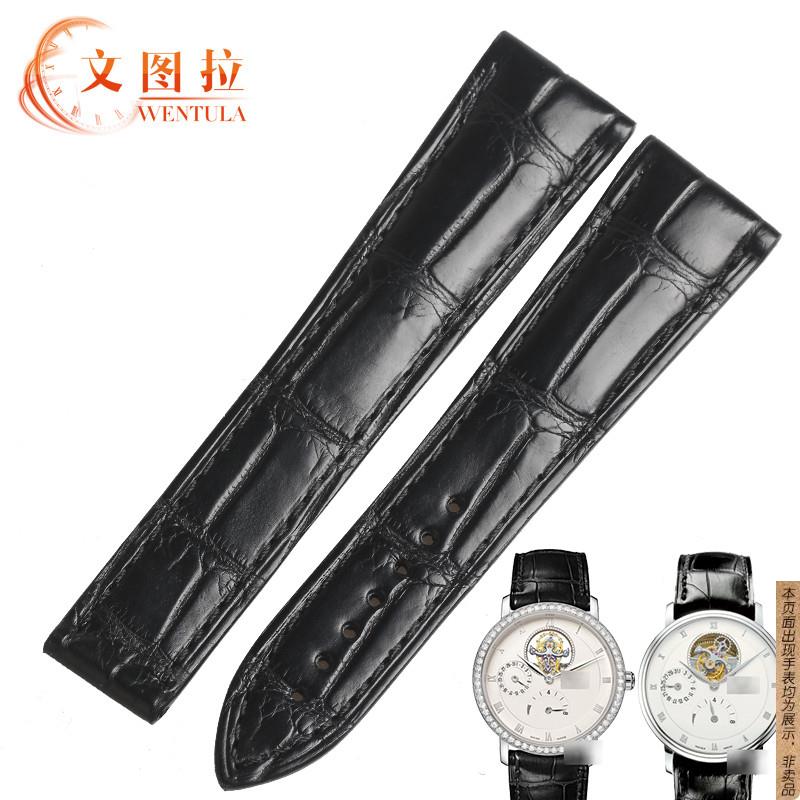 原厂代用美洲鳄鱼皮表带宝珀/宝铂VILLERET系列6025专用手表带
