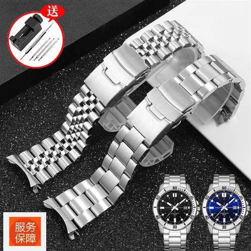 适配卡西欧剑鱼钢带MTP-VD01MDV-10G6/107表带不锈钢表链男22mm