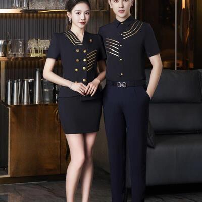 夜场酒吧partyk服务员工作服男女KTV包厢少爷服酒店会所spa制服夏