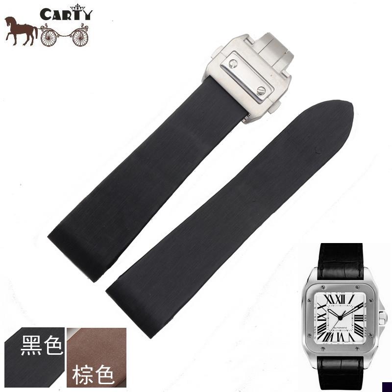 适用于绢丝表带卡地亚山度士santos桑托斯丝绸布表链202324男