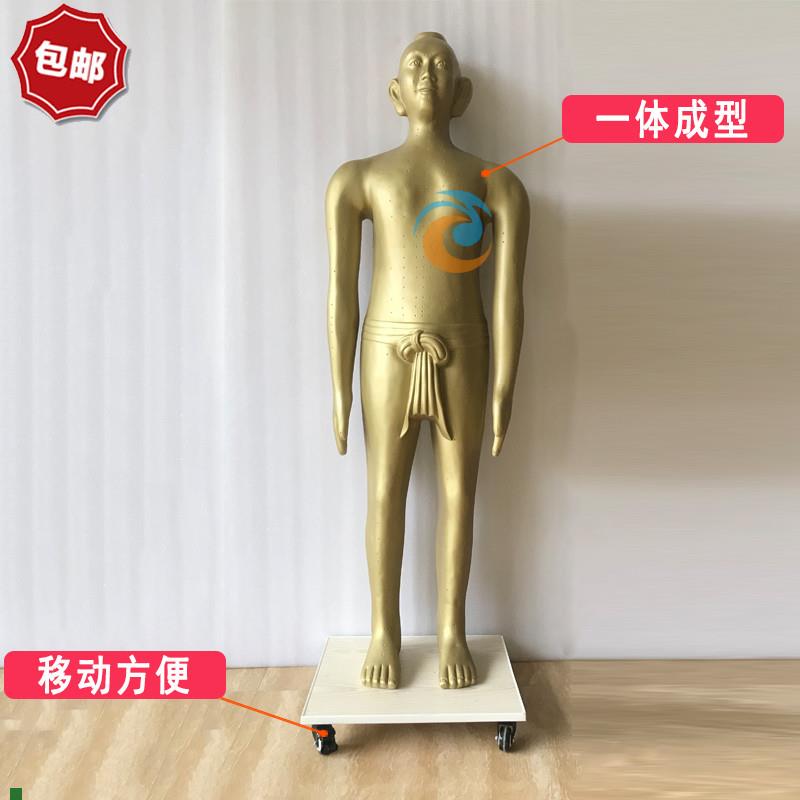 展览仿古针灸铜人人体经络穴位模型中医摆件文字Q清晰中医馆高166