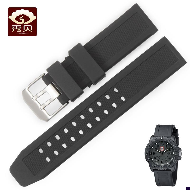 适配硅胶表带汉密米尔顿鲁美诺斯运动系列表Q带橡胶带手表配件