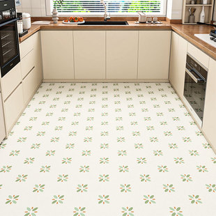 全铺厨房地垫2026新款PVC免洗可擦可裁防水防油加厚耐脏脚垫家用*