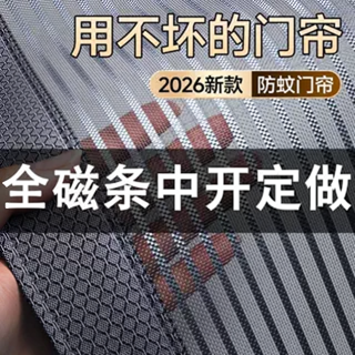 【中开定制专拍】入户门防蚊门帘金刚网强力磁条免打孔家用纱门帘