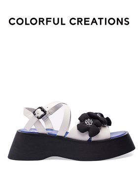 Colorful Creations设计师品牌22春夏新款水晶花朵凉鞋设计感小众