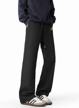 ColorfulCreations美式复古字母印花长裤抽绳宽松舒适透气休闲裤