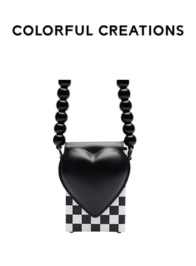 Colorful Creations设计师品牌黑桃系列新品棋盘格黑桃包小众设计