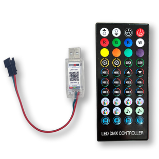 USB5V幻彩蓝牙LED灯圈IC灯带流水跑马流星调光带声控效果控制器