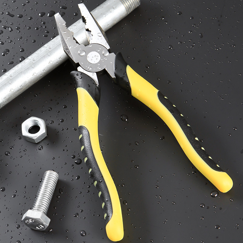 尖嘴老虎钳子多功能万用工业级尖嘴手钳子剥线钳家用钢丝钳8寸