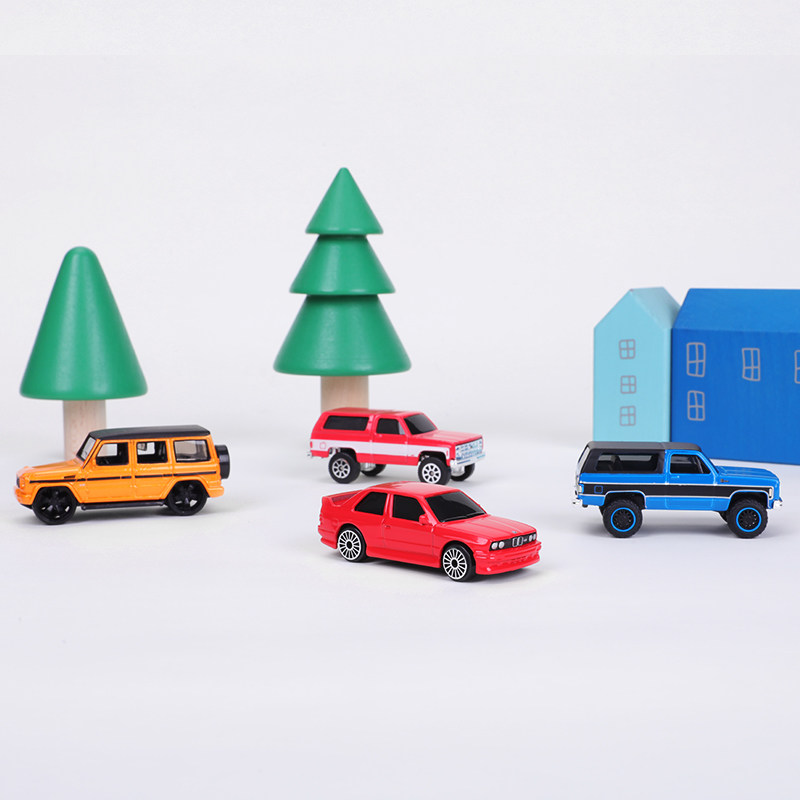 美驰图儿童玩具1:64合金小车模仿真大众別克福特野马奔驰汽车模型