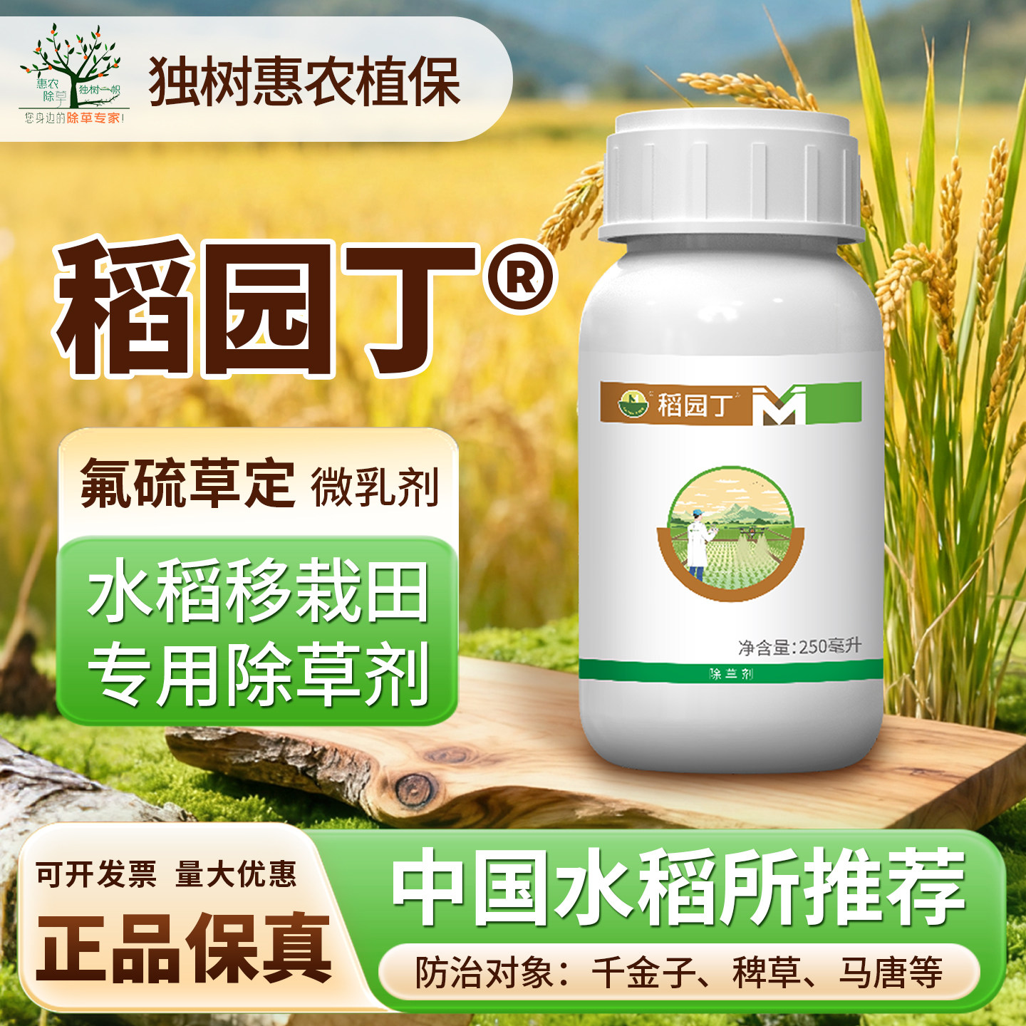 稻园丁氟硫草定微乳剂水稻除草剂