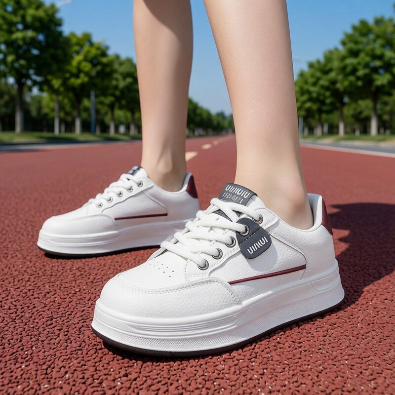 真皮小白鞋女2026新款秋季轻便软底初中学生34码休闲大童运动板鞋
