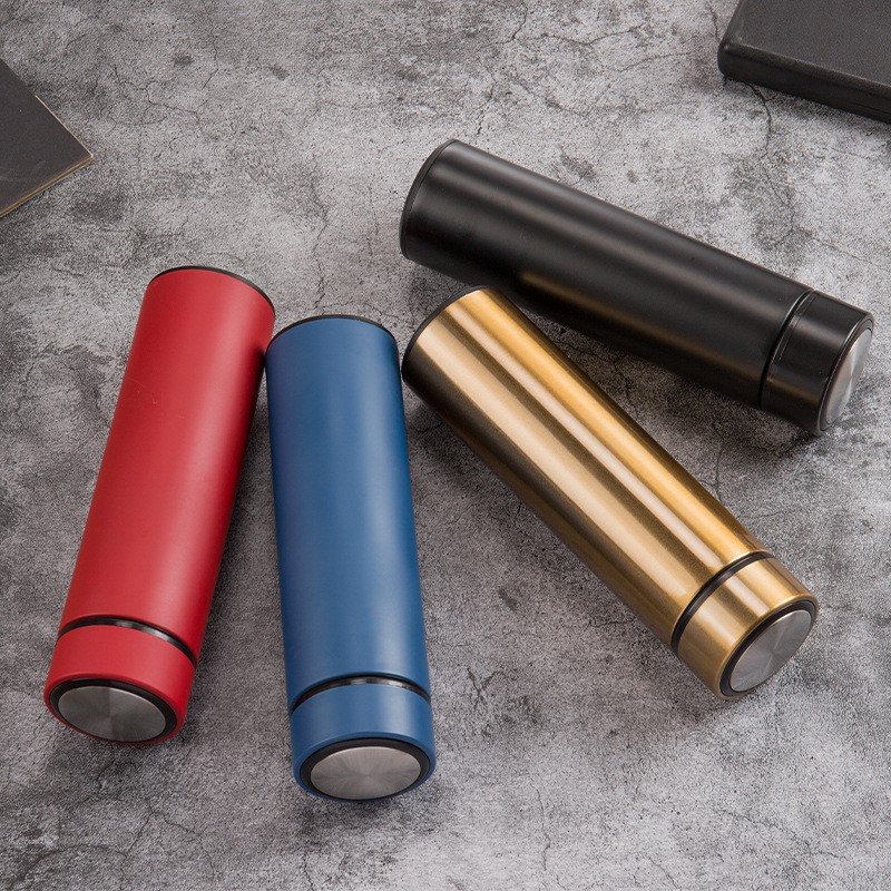 磨砂商务直身杯304不锈钢保温杯便携办公水杯广告礼品杯刻字lcd60