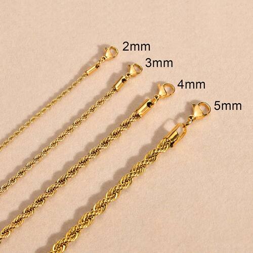 Dainty Gold Color Rope Chain Necklaces for Women Men,Chic