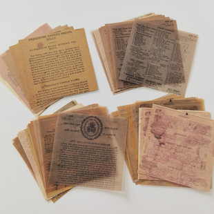 60 Pcs Vintage Memo Pad Sulfuric Acid  Material Paper