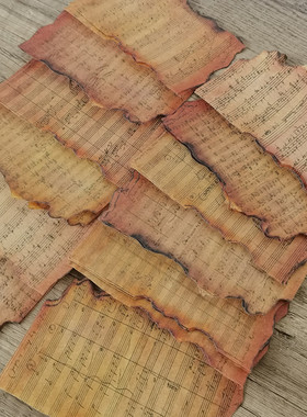 30pcs Vintage Burned Mark Music Score Writable Paper DIY