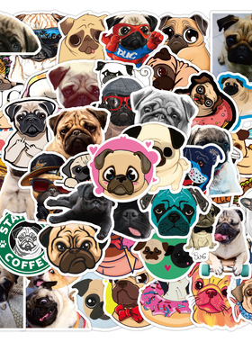 50pcs Kawaii Sand Dog Graffiti Stickers For Laptop Mobile