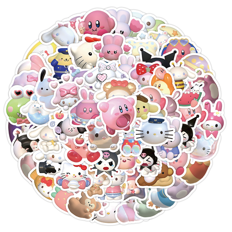 100pcs 3D Avatar Sanrio Sticker Cartoon Cute DIY Sticker