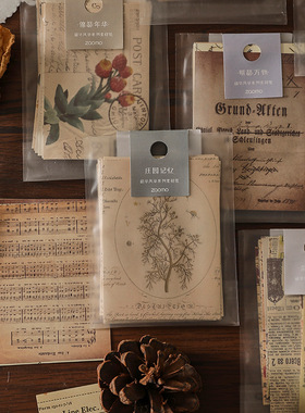 30pcs Vintage old newspaper plants Material Paper