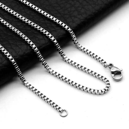 Stainless Steel Box Chain Necklace DIY Jewelry Findings