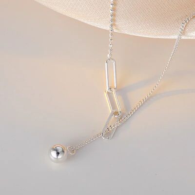 Sterling Silver Woman Necklace Simple Charm Personality
