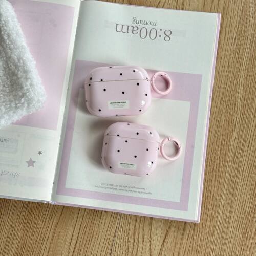 Simple Chic Pink Green Polka Dots Solid Color Protective