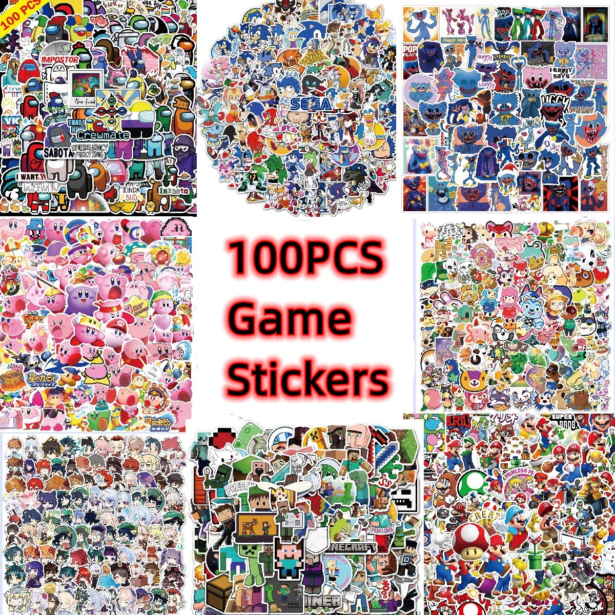 100pcs/pack Game Graffiti Sticker Classic Toy DIY