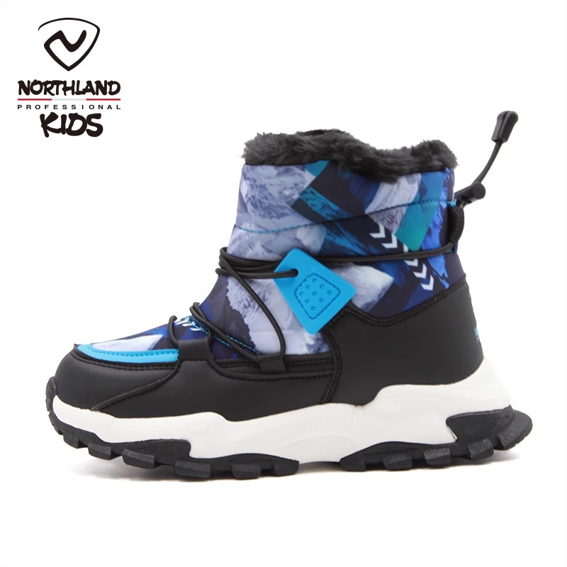 小童雪地靴2023男童女童宝宝加绒中筒防滑防泼水棉鞋