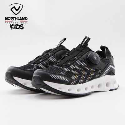 诺诗兰儿童XA120108男女童跑鞋春新旋钮设计360°透气运动鞋