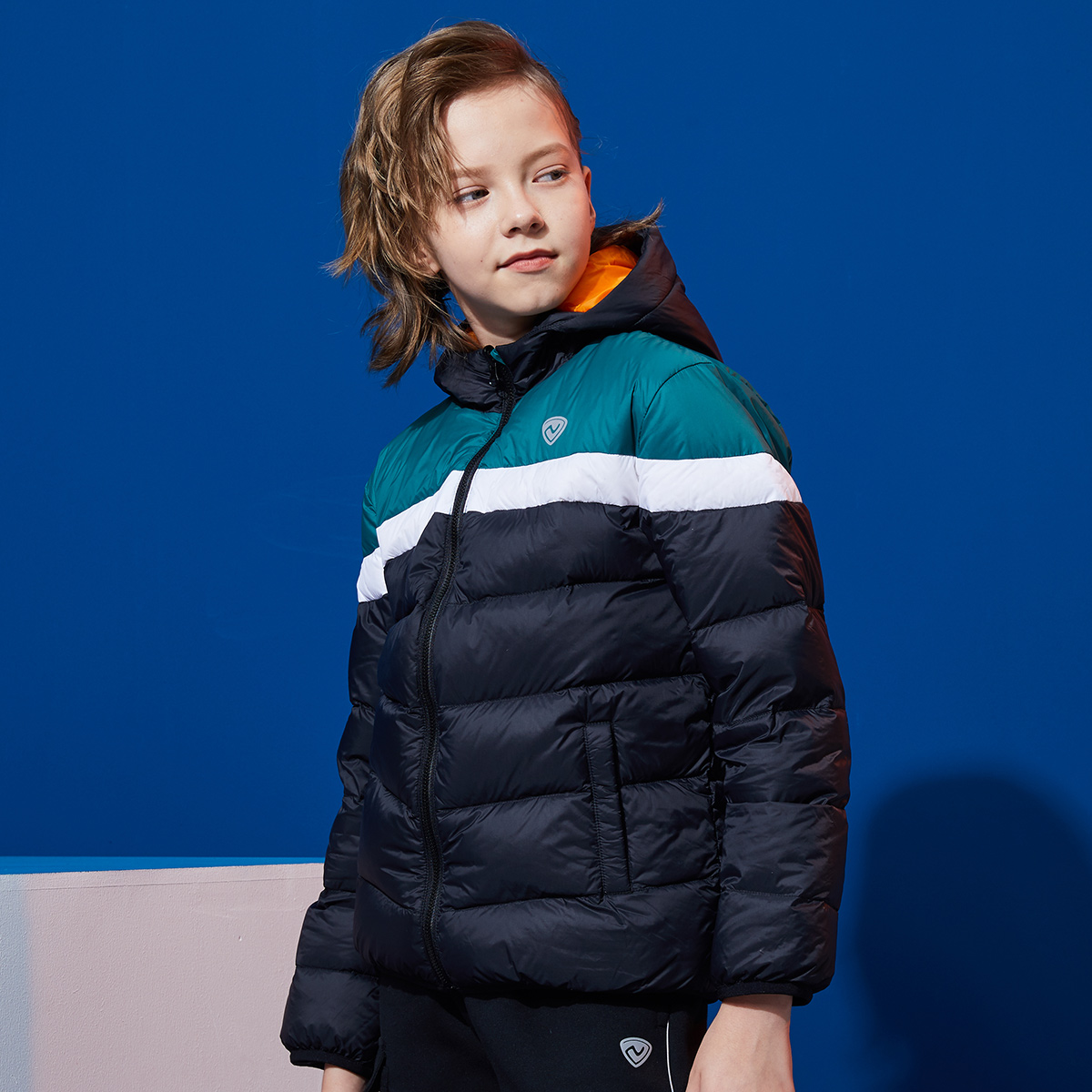 NORTHLAND儿童轻薄羽绒服秋冬装时尚拼接保暖外套多色可选