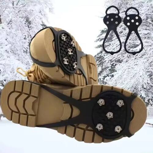 5 Teeth Ice Gripper For Shoes Women Men Crampons Ice