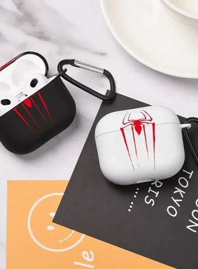 Red Spider Airpod Case Man Black and White Earphone Cover