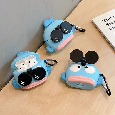 3D Cute Cartoon Sunglasses Ugly Fish Case For Airpods Pro