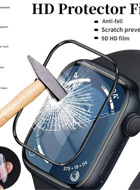 Soft Protector Film For Apple Watch 9 8 7 45mm 41mm Ultra 2 49mm HD Screen Glass Shell Protector