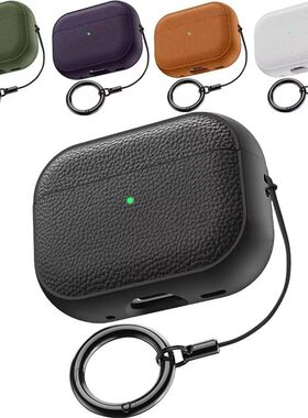 Litchi Skin Pattern Headphones Case For AirPods 4 3 2 1