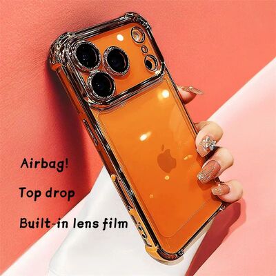 Electroplate Shockproof Transparent Phone Case For iPhone