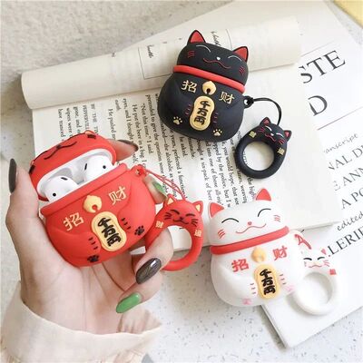 Lucky Cat iPhone Headset Cover For Air Pods Pro 2 Silicone