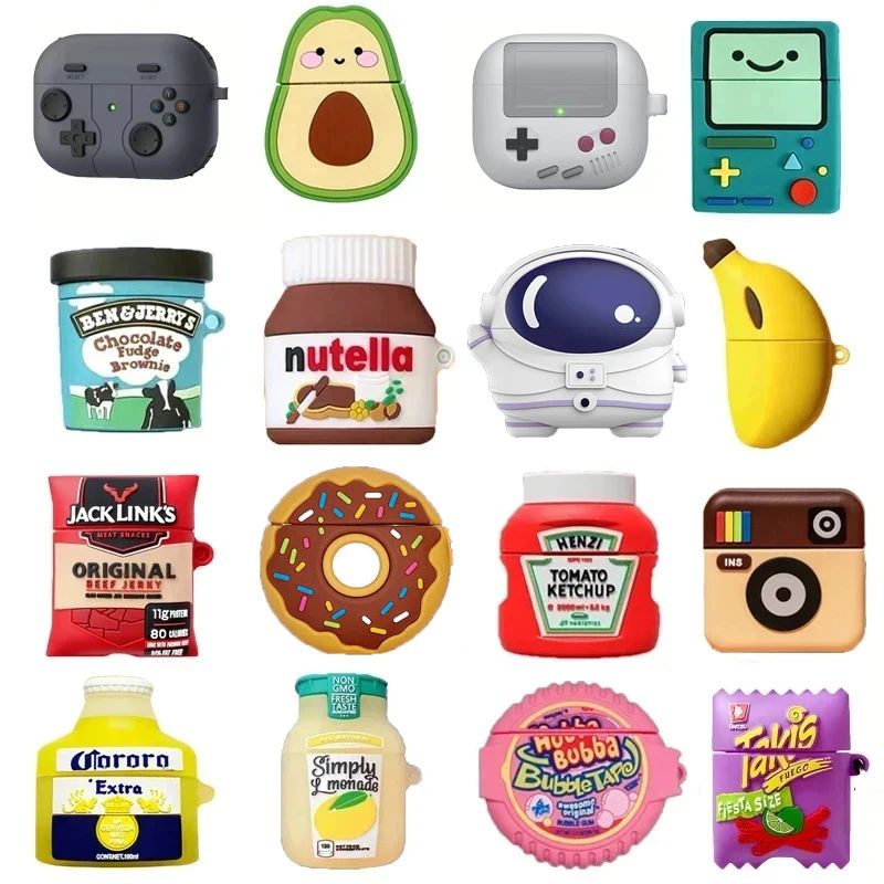 3D Cute Cartoon Gamepad Candy Bluetooth Earphone Case For