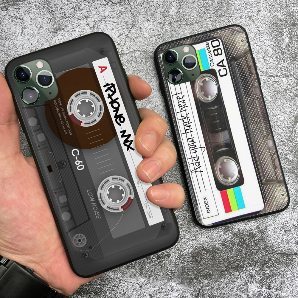 2024Vintage Cassette tape retro style For iPhone SE 6 6s 7 8