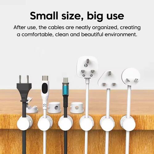 360 Rotation Magnetic Cable Clip Cable Organizer Holder