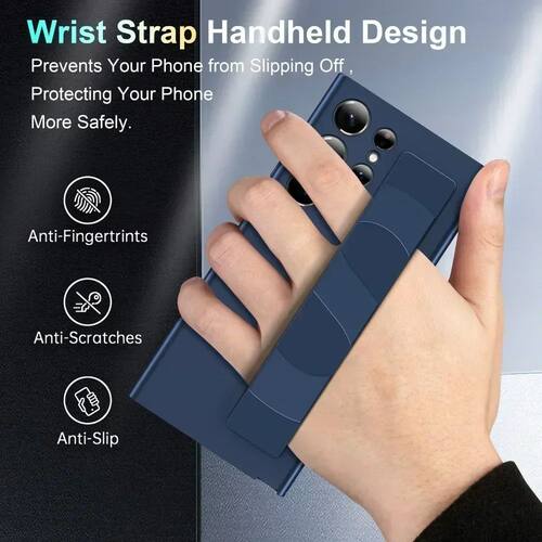 Wrist Strap Phone Case for Samsung Galaxy S25 S24 S23 Ultra