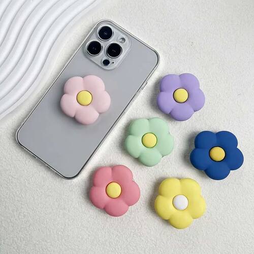 Socket Talk Macron color resin flower mobile phone stand